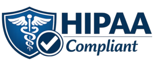 HIPAA Compliant Trust Badge - Dark Blue