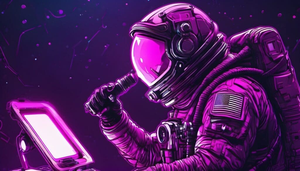 Astronaut with a Magnifying Glass